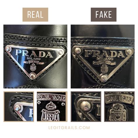 prada triangle logo real vs fake